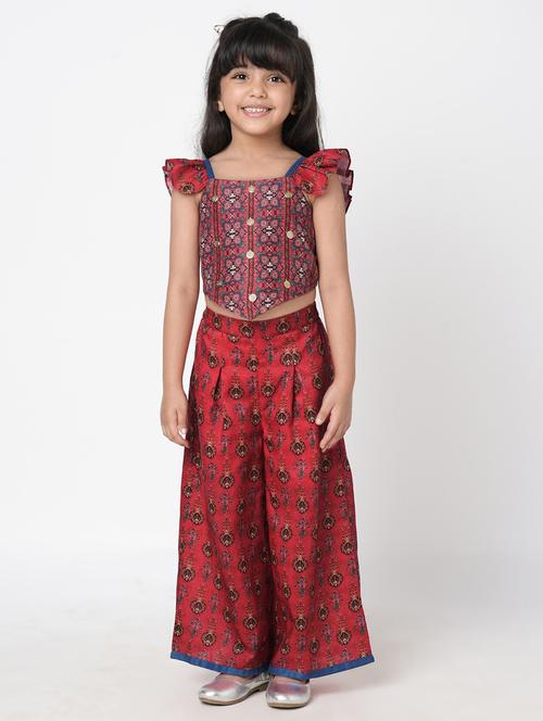 red printed square full length sets - 20168995 - Very Small Image - 1