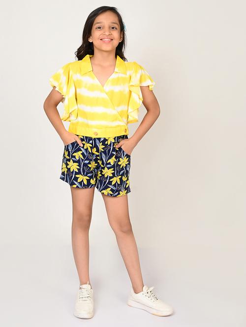 yellow printed short sets - 20169025 - Very Small Image - 1