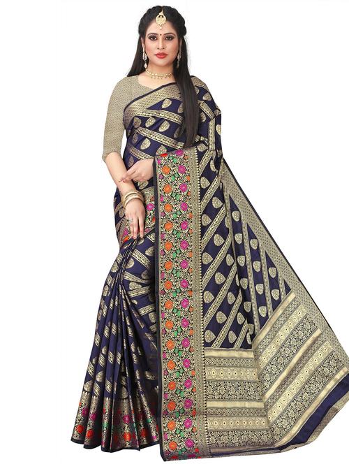 women's banarasi saree - 20169349 - Very Small Image - 1