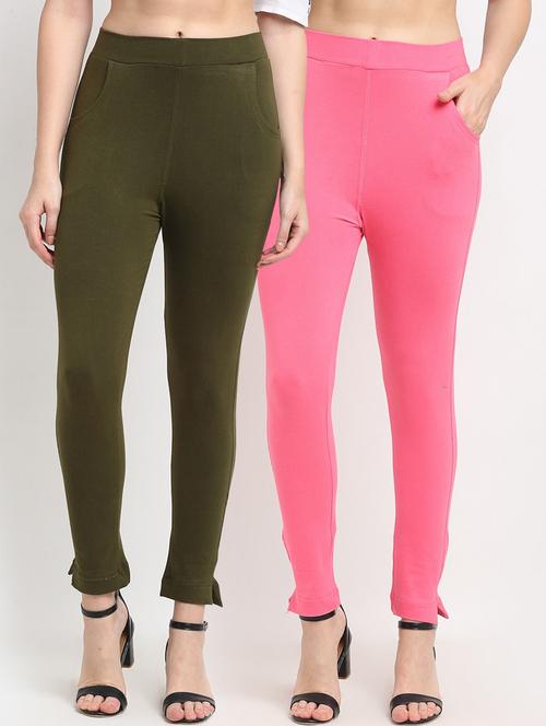 pack of 2 solid leggings - 20171572 - Very Small Image - 1