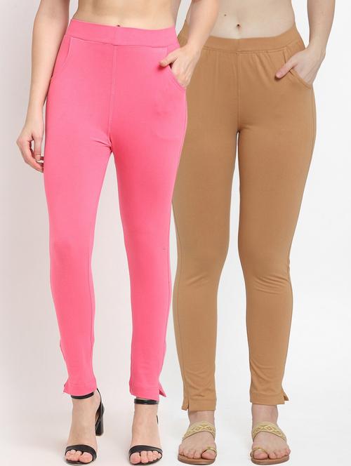 pack of 2 solid leggings - 20171646 - Very Small Image - 1