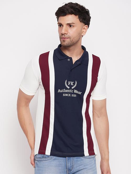 men's color block cotton polo t-shirt - 20172393 - Very Small Image - 1