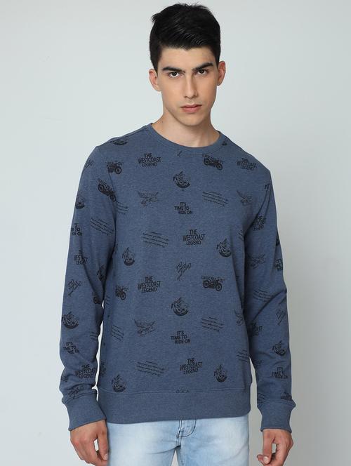 blue cotton sweatshirt - 20172945 - Very Small Image - 1