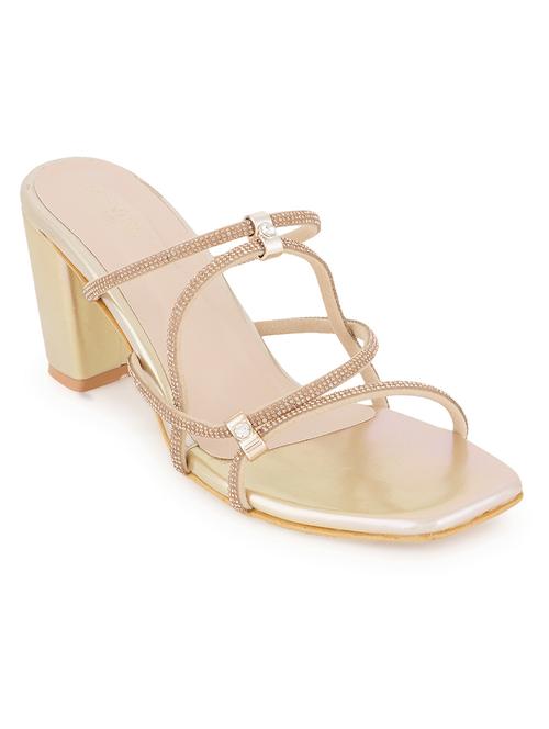 embellished slip-on block heel sandal - 20172965 - Very Small Image - 1