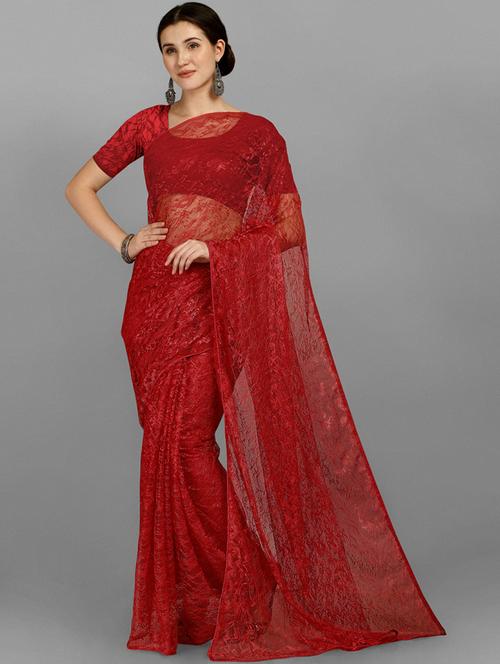 self design embroidered saree with blouse - 20173164 - Very Small Image - 1
