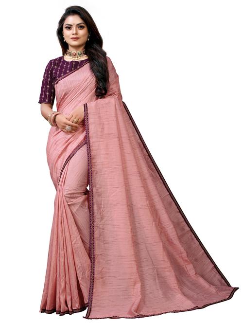 solid bordered saree - 20173276 - Very Small Image - 1