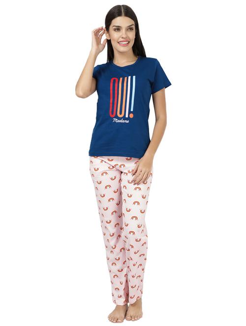 printed top & pyjama nightwear set - 20173479 - Very Small Image - 1