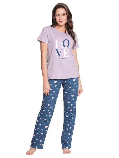 printed top & pyjama nightwear set - 20173483 - Very Small Image - 1