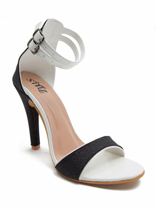 women's black & white high heel sandal - 20173536 - Very Small Image - 1