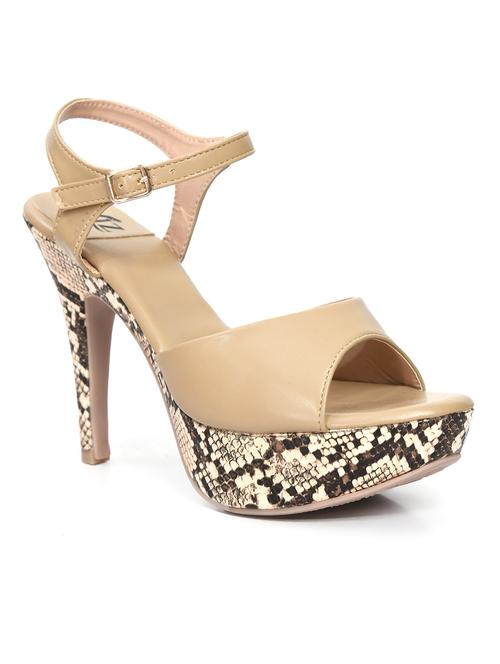 animal print platform high heel sandal - 20173568 - Very Small Image - 1