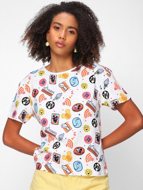 round neck printed regular t-shirt - 20173610 - Very Small Image - 1