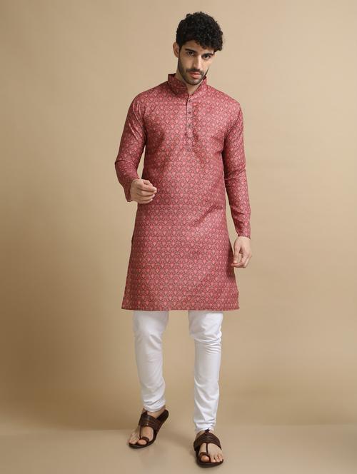 digital printed cotton kurta pyjama - 20173994 - Very Small Image - 1