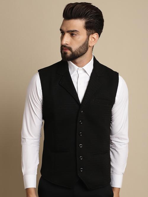 solid slim fit classic waistcoat - 20174060 - Very Small Image - 1