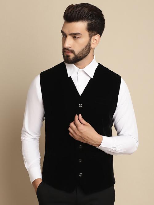 solid slim fit classic waistcoat - 20174097 - Very Small Image - 1