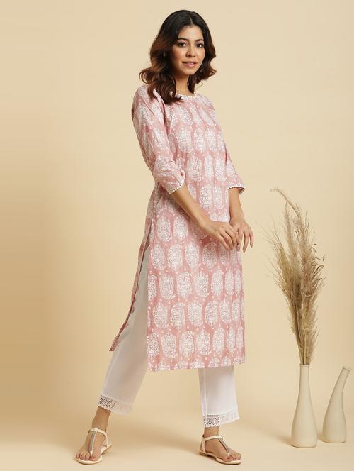 women's straight kurta - 20174375 - Very Small Image - 1