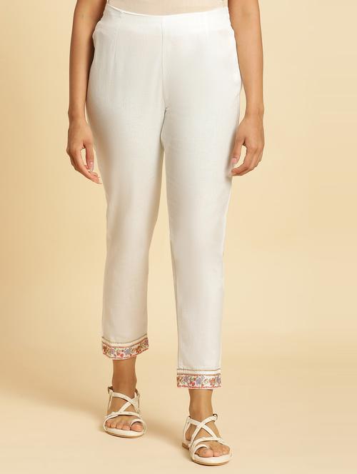 lace detail solid slim fit trouser - 20174772 - Very Small Image - 1