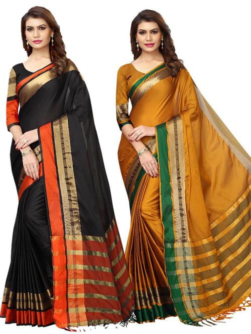 pack of 2 maheshwari sarees with blouse - 20175823 - Very Small Image - 1