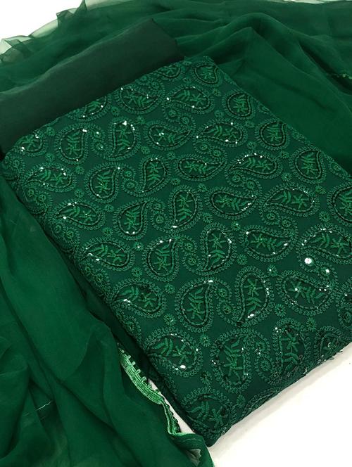 embroidered unstitched suit set - 20176273 - Very Small Image - 1