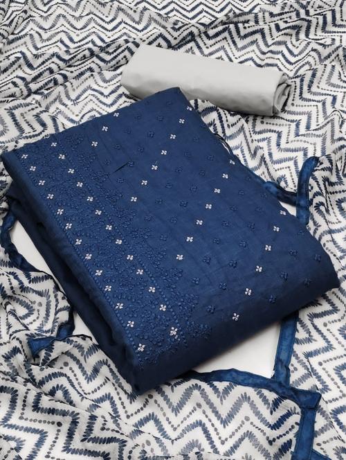 embroidered unstitched suit set - 20176378 - Very Small Image - 1