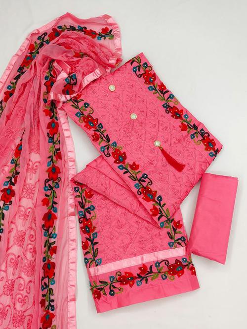 embroidered unstitched suit set - 20176961 - Very Small Image - 1