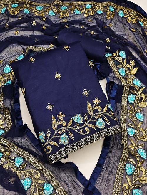 embroidered unstitched suit set - 20177024 - Very Small Image - 1