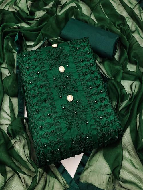embroidered unstitched suit set - 20177066 - Very Small Image - 1