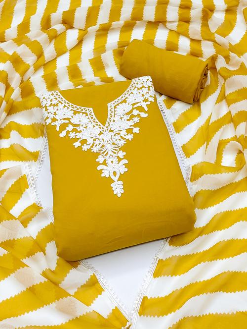 embroidered unstitched suit set - 20177117 - Very Small Image - 1