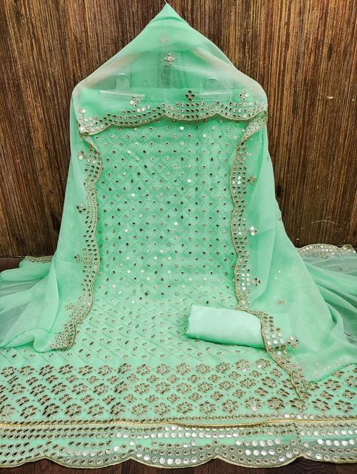 embroidered unstitched suit set - 20177159 - Very Small Image - 1