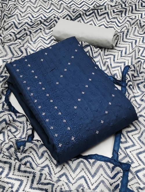 embroidered unstitched suit set - 20177188 - Very Small Image - 1