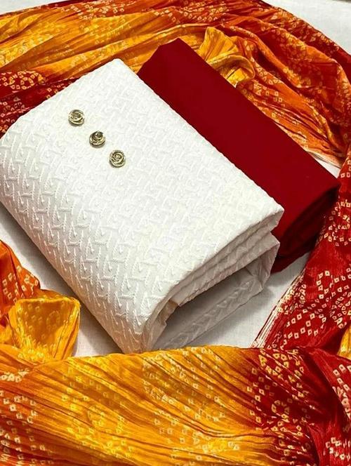 embroidered unstitched suit set - 20177259 - Very Small Image - 1