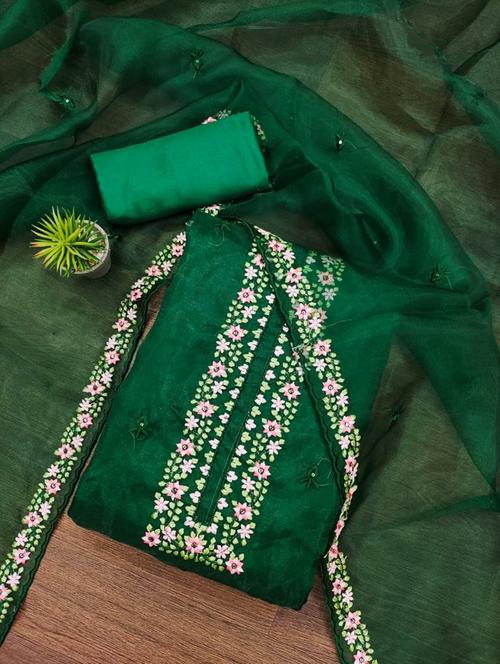 embroidered unstitched suit set - 20177275 - Very Small Image - 1