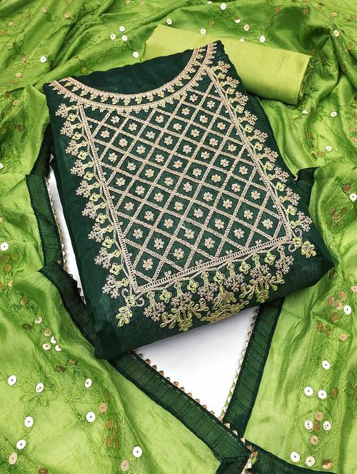 embroidered unstitched suit set - 20177304 - Very Small Image - 1