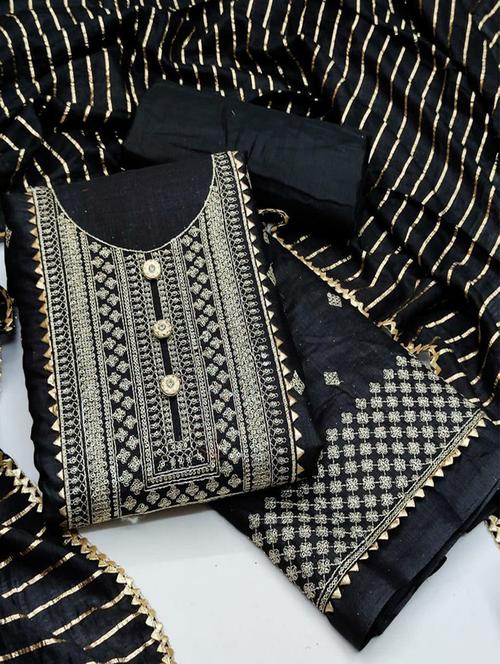 embroidered unstitched suit set - 20177391 - Very Small Image - 1