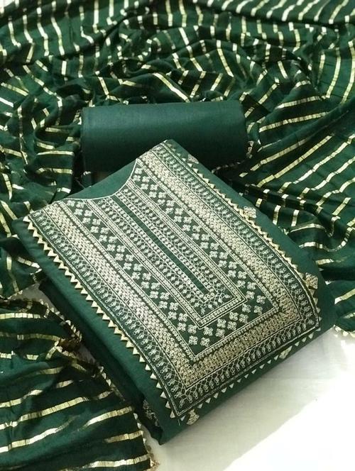 embroidered unstitched suit set - 20177394 - Very Small Image - 1