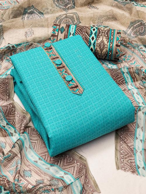embroidered unstitched suit set - 20177417 - Very Small Image - 1