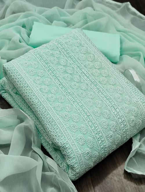 embroidered unstitched suit set - 20177470 - Very Small Image - 1