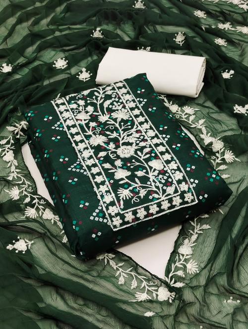 bandhani printed unstitched salwar suit set` - 20177979 - Very Small Image - 1