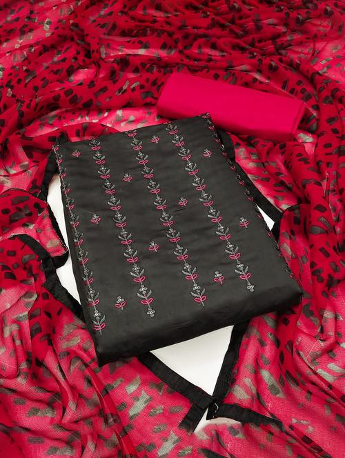 embroidered unstitched suit set - 20178158 - Very Small Image - 1