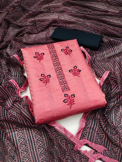 embroidered unstitched suit set - 20178166 - Very Small Image - 1