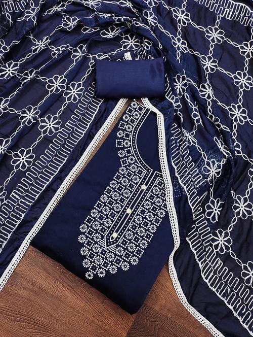 embroidered unstitched suit set - 20178198 - Very Small Image - 1