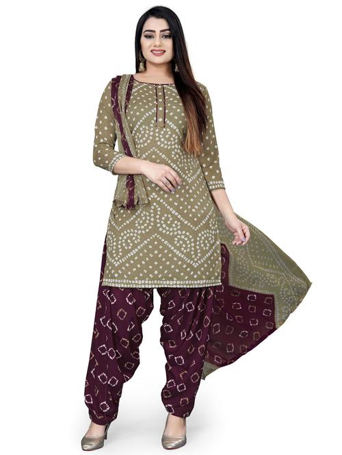 printed unstitched patiyala suits set - 20178744 - Very Small Image - 1