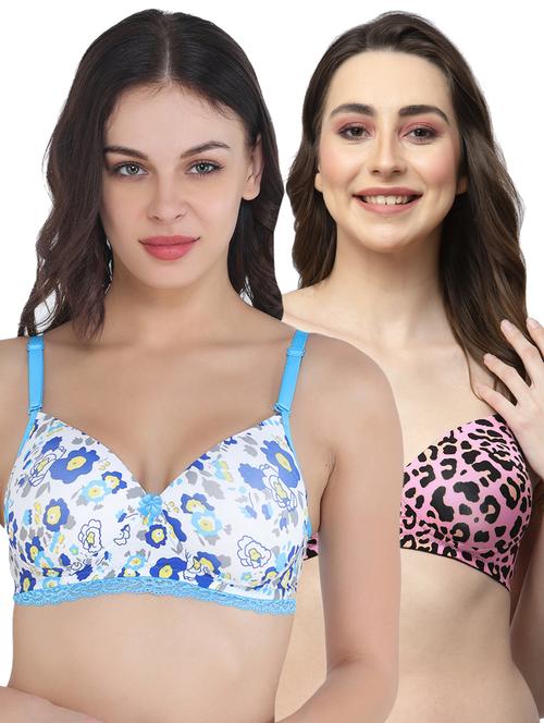 pack of 2 printed t-shirt bras - 20178869 - Very Small Image - 1