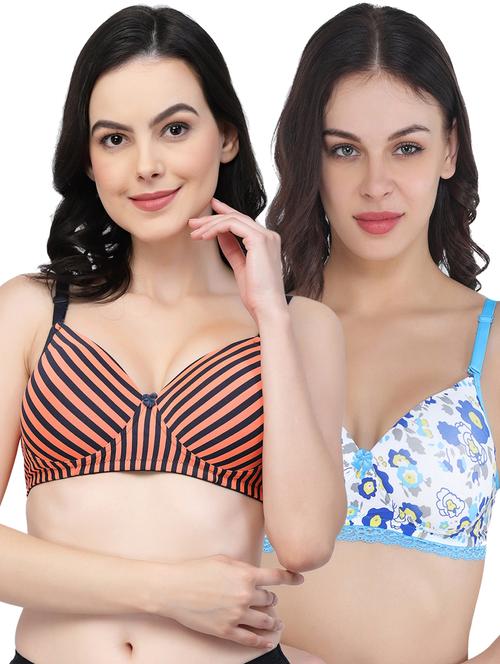 pack of 2 printed t-shirt bras - 20178874 - Very Small Image - 1