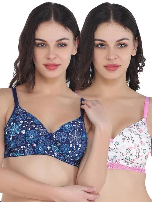 pack of 2 printed t-shirt bras - 20178875 - Very Small Image - 1