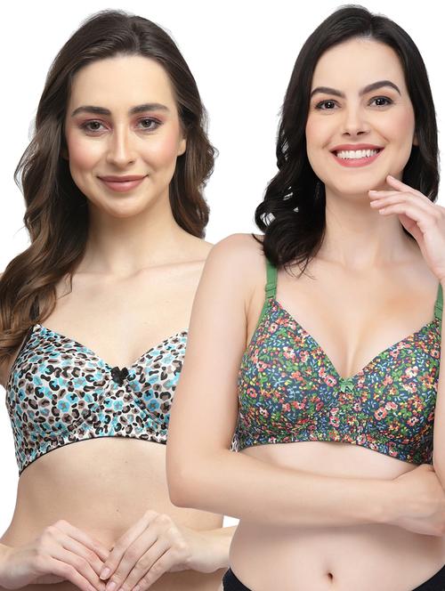 pack of 2 printed full coverage t-shirt bra - 20178897 - Very Small Image - 1