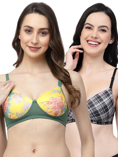 pack of 2 printed full coverage t-shirt bra - 20178900 - Very Small Image - 1