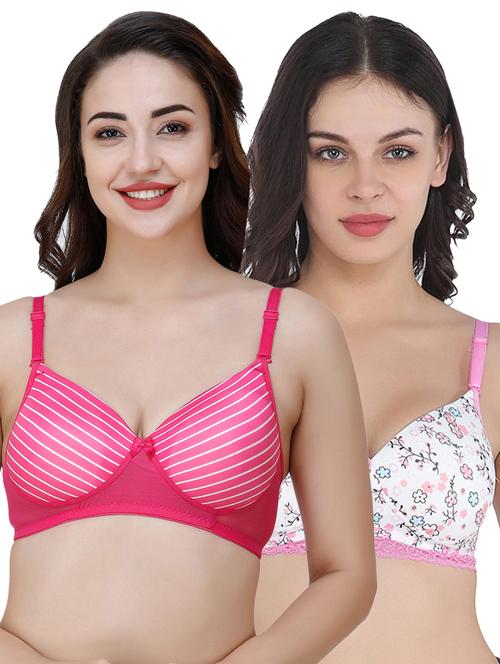 pack of 2 printed full coverage t-shirt bra - 20178911 - Very Small Image - 1