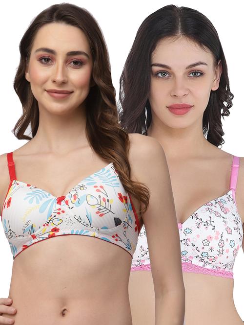 pack of 2 printed full coverage t-shirt bra - 20178920 - Very Small Image - 1