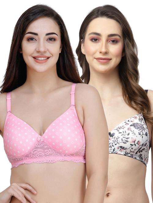 pack of 2 printed full coverage t-shirt bra - 20178924 - Very Small Image - 1