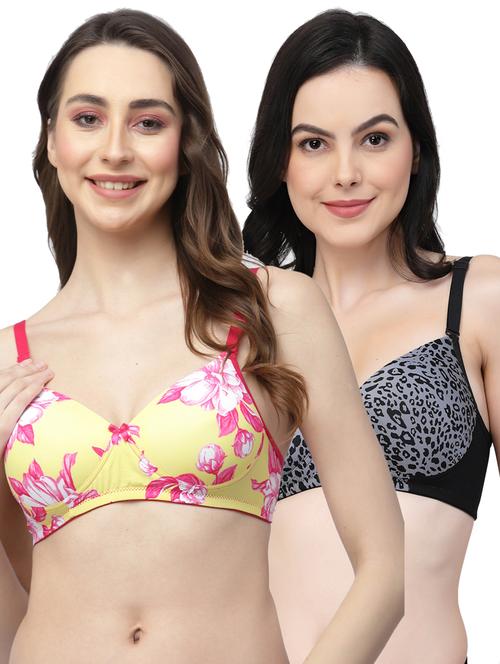 pack of 2 printed t-shirt bra - 20178934 - Very Small Image - 1